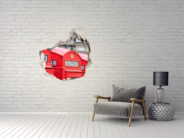 Fototapeta díra na zeď 3D Telefonní budka nd-p-72921273
