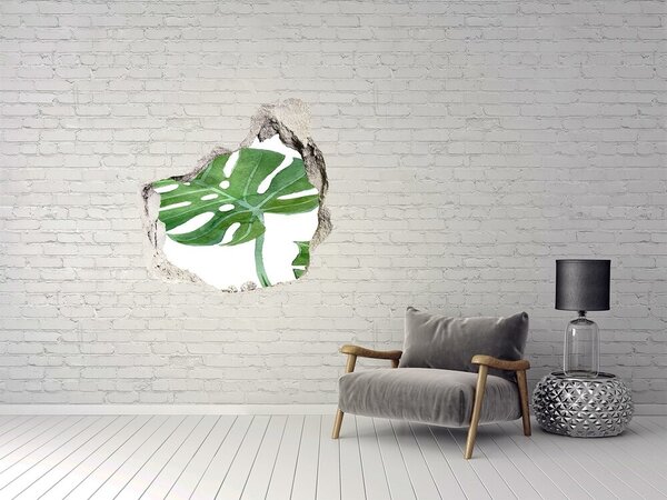 Nálepka 3D díra na zeď beton Monstera nd-p-73453998