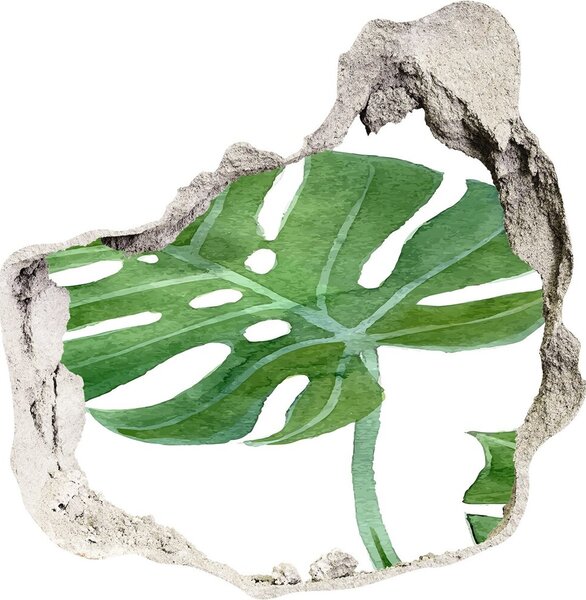 Nálepka 3D díra na zeď beton Monstera nd-p-73453998