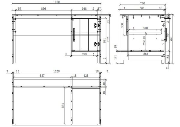 Bílý lakovaný psací stůl Vipack Erik 137 x 70 cm
