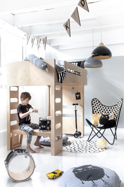 Postel / palanda F Bunk Bed "Natural" RAFA kids