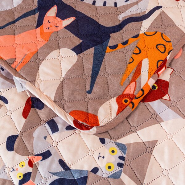 Přehoz na postel CATMOSPHERE, barevný Rozměr: 170 x 210 cm