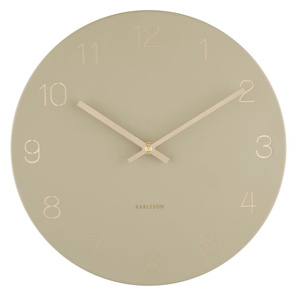 KARLSSON Nástěnné hodiny Charm zelená ∅ 30 × 3,5 cm