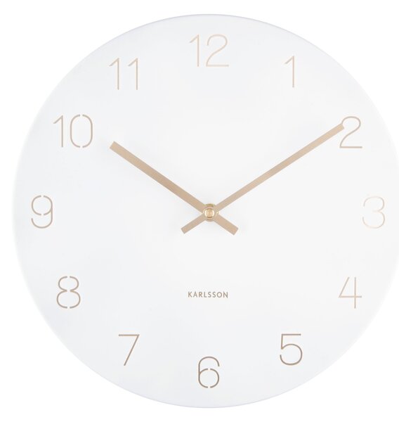 KARLSSON Nástěnné hodiny Charm bílá ∅ 30 × 3,5 cm
