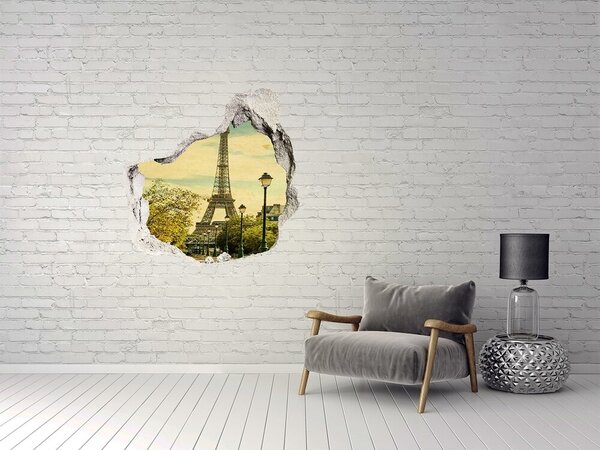 Fototapeta díra na zeď 3D Eiffelova věž Paříž nd-p-75231588