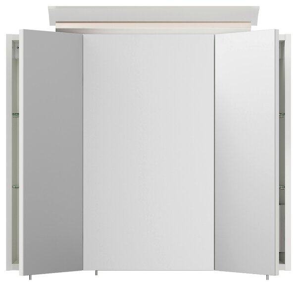 ZRCADLOVÁ SKŘÍŇKA, vysoce lesklá bílá, 75/62/17 cm MID.YOU - Koupelnové série, Online Only