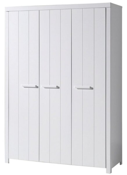 Bílá lakovaná šatní skříň Vipack Erik 205 x 144,2 cm
