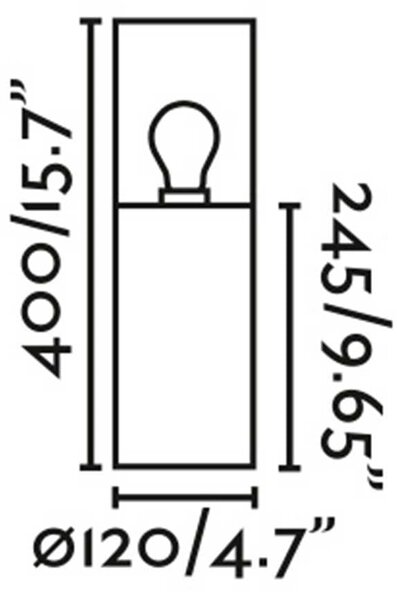 Faro Kila E27 sloupkové venkovní svítidlo IP65 Jantarová400 mm