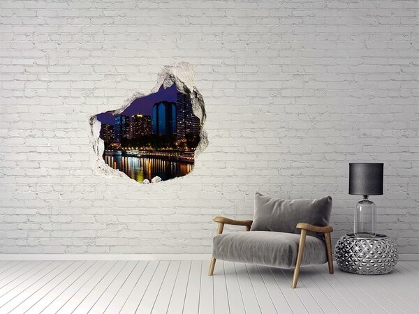 Fototapeta díra na zeď 3D Paříž noc nd-p-76924158