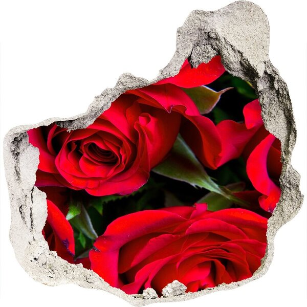 Samolepící díra nálepka Červené růže nd-p-76865971