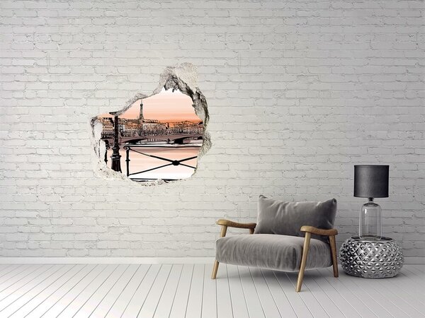Fototapeta díra na zeď 3D Soumrak v Paříži nd-p-77436218