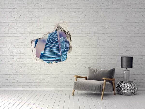 Fototapeta díra na zeď 3D Mrakodrapy nd-p-77931436