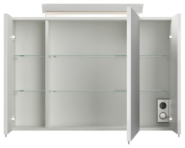 ZRCADLOVÁ SKŘÍŇKA, vysoce lesklá bílá, 90/62/17 cm MID.YOU - Koupelnové série, Online Only