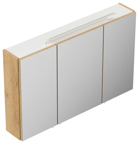 ZRCADLOVÁ SKŘÍŇKA, barvy dubu, 100/62/17 cm MID.YOU - Koupelnové série, Online Only