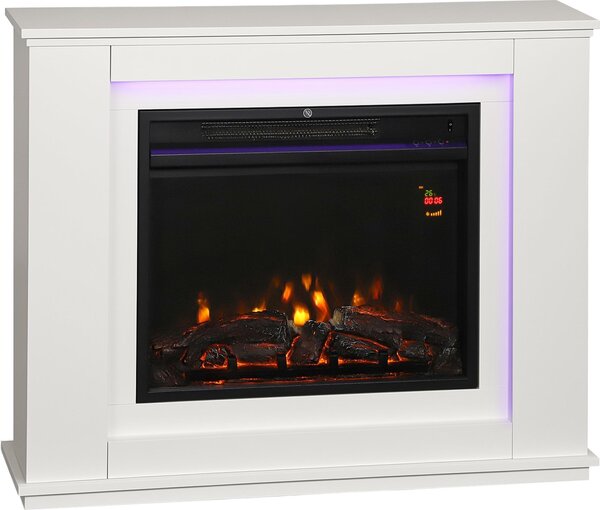 Elektrický krb HOMCOM s realistickými plameny, 12 barvami a 5 úrovněmi jasu