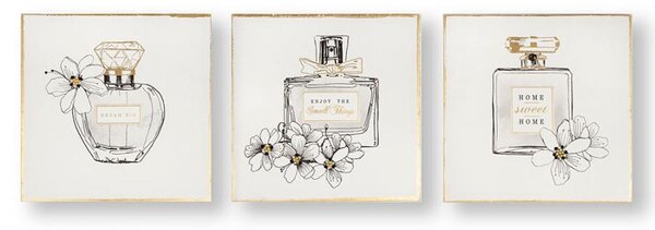 Bezrámový obraz (3 dílný) 105392, Pretty Perfume Bottles, Graham & Brown