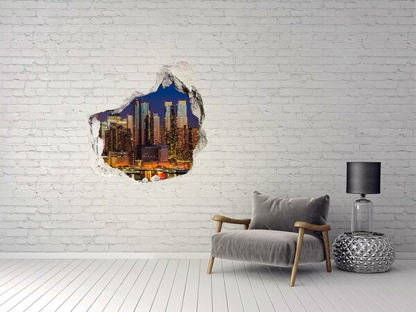 Fototapeta díra na zeď 3D Manhattan noc nd-p-79599007