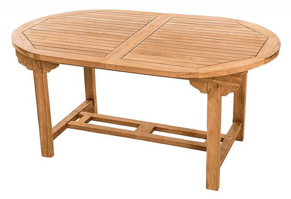 Zahradní oválný stůl SANTIAGO 160/210 x 100 cm (teak)