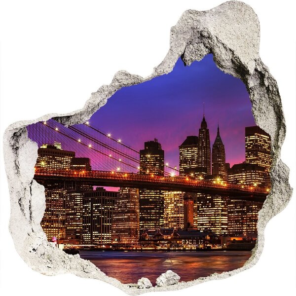 Fototapeta díra na zeď 3D Manhattan západ nd-p-80459106