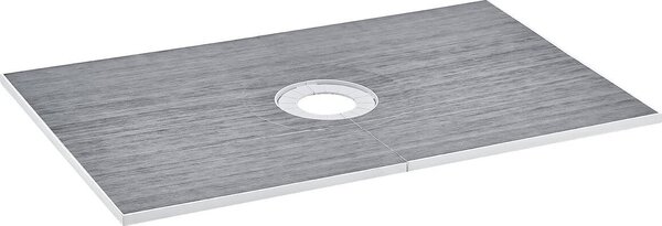 Sada sprchového koutu, 1524 x 965 mm, sprchová vanička se středovým odtokem 160 mm, lehká sprchová instalace z EPS s 2 vodotěsnými utěrkami, sprchová vanička se sklonem vhodná do koupelny