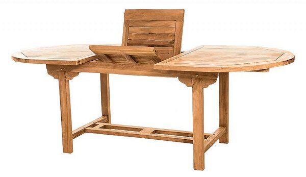 Zahradní oválný stůl SANTIAGO 160/210 x 100 cm (teak)