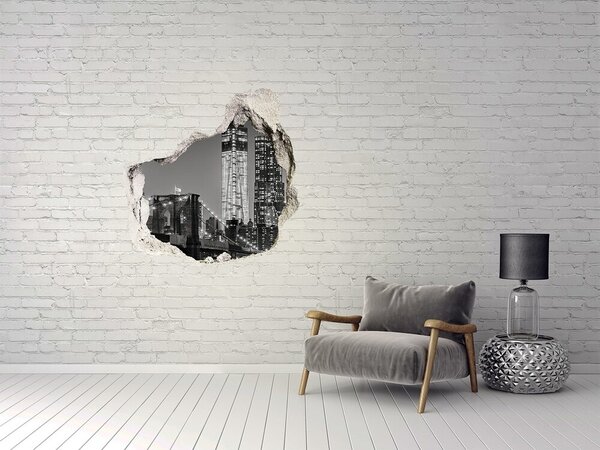 Fototapeta díra na zeď 3D Manhattan noc nd-p-80201482