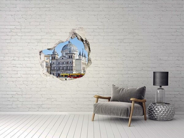 Fototapeta díra na zeď 3D Náměstí Svobody Lodž nd-p-81881278