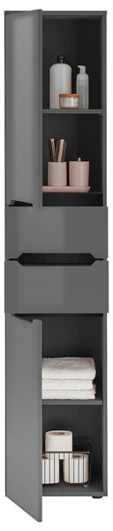 VYSOKÁ SKŘÍŇ, antracitová, 40/190/30 cm home24 - Koupelnové skříňky vysoké, Online Only