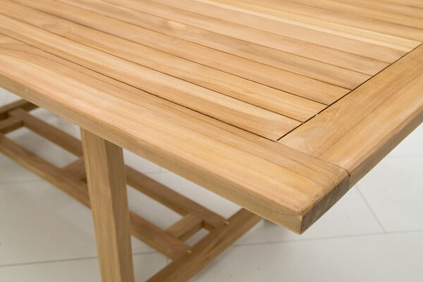 Zahradní obdelníkový stůl MONTANA 160/210 x 90 cm (teak)