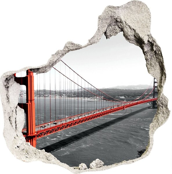 Fototapeta díra na zeď 3D Most San Francisco nd-p-82486303