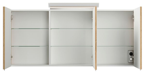 ZRCADLOVÁ SKŘÍŇKA, barvy dubu, 140/62/17 cm MID.YOU - Koupelnové série, Online Only
