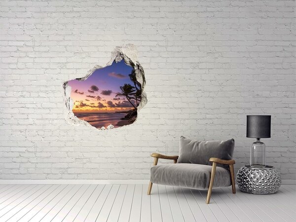 Nálepka fototapeta 3D výhled Západ slunce na pláži nd-p-82653610