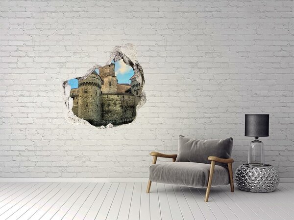 Fototapeta díra na zeď 3D Zámek Švýcarsko nd-p-83128126