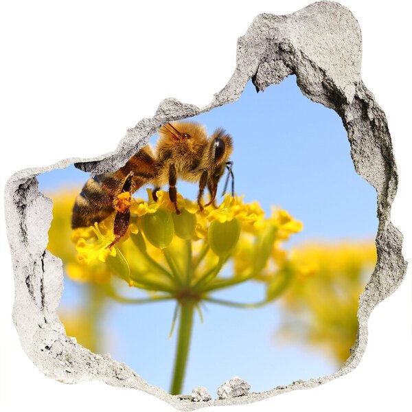 Samolepící díra Včela na květině nd-p-83831573