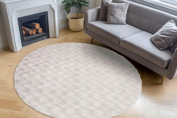 KOBEREC S VYSOKÝM VLASEM, 120/120 cm šedá Kayoom - Online Only koberce & rohožky, Online Only