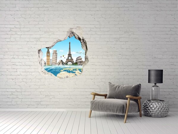 Fototapeta díra na zeď 3D Světové památky nd-p-84567193