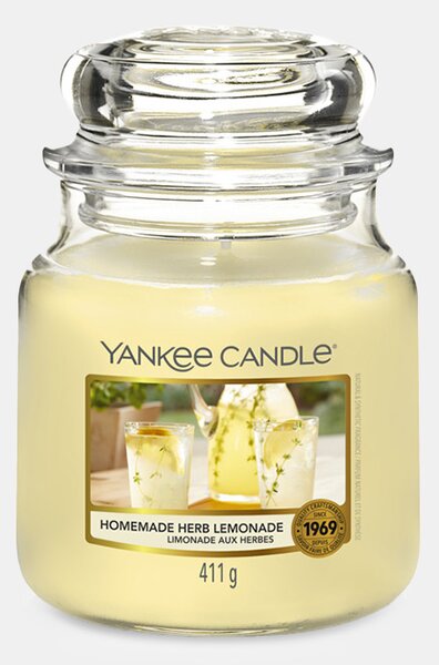 Svíčka Yankee Candle Homemade Herb Lemonade střední žlutá