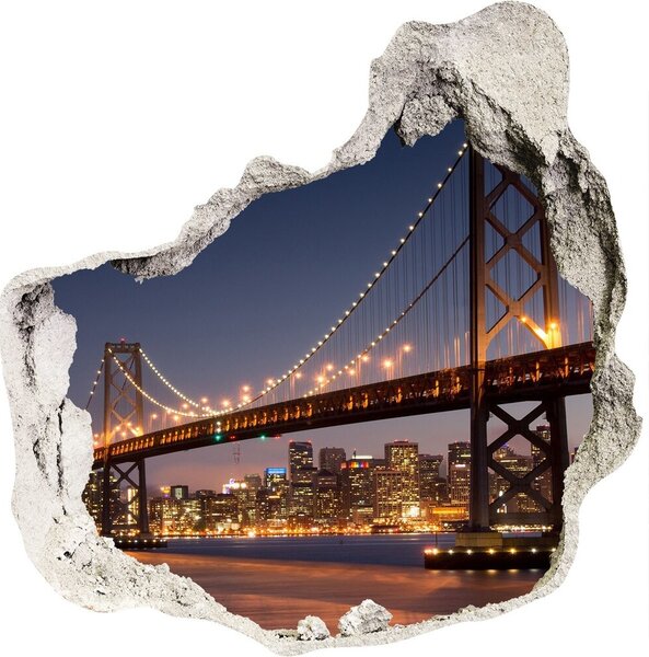 Fototapeta díra na zeď 3D Most San Francisco nd-p-84925741