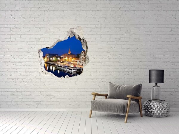 Fototapeta díra na zeď 3D Bydhošť noc nd-p-85031918