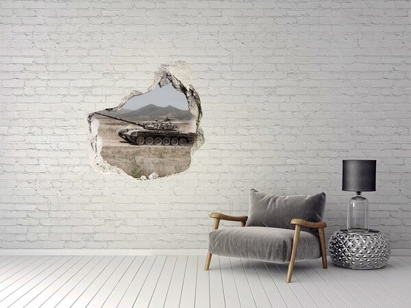 Fototapeta díra na zeď Tank na poušti nd-p-85502732