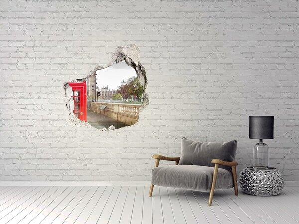 Fototapeta díra na zeď 3D Telefonní budka nd-p-85857493