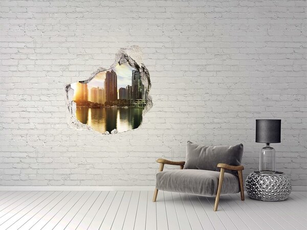 Fototapeta díra na zeď 3D Dubaj západ slunce nd-p-86065088