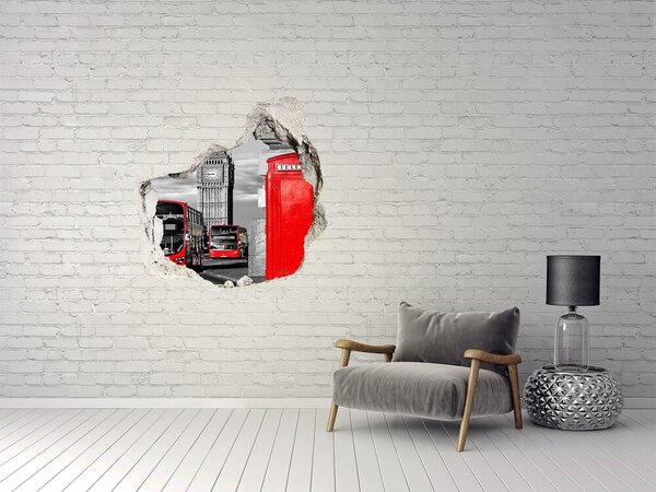Fototapeta díra na zeď Červené autobusy nd-p-86269238