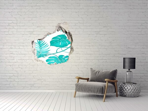 3D díra na zeď Tropické listí nd-p-86630029