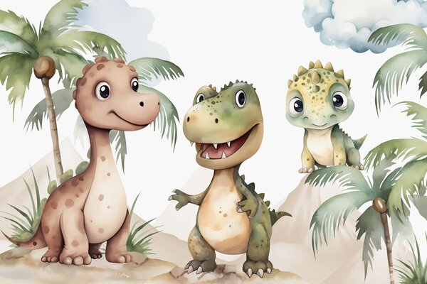 Fototapety Dinosauři, Fototapety dětské, Fototapety dinosauři, w03675 : uwalls.cz