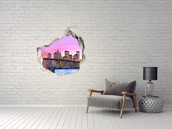 Fototapeta díra na zeď 3D Manhattan New York nd-p-88002483