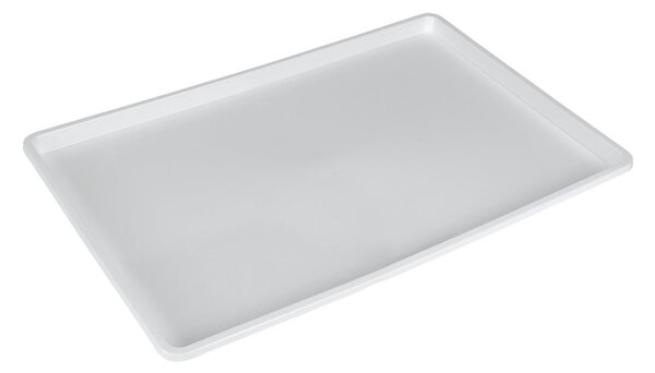 Bílý plastový podnos Metaltex Germatex, 45 x 31 cm