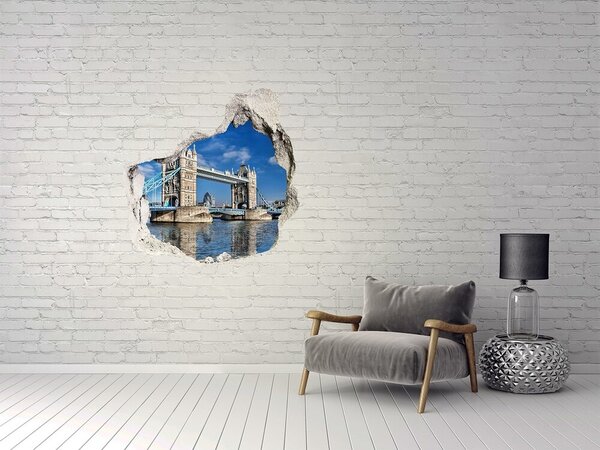 Fototapeta díra na zeď 3D Tower bridge Londýn nd-p-88558446