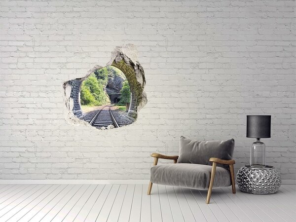 Fototapeta díra na zeď 3D Železniční tunel nd-p-89174539