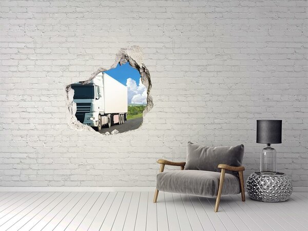 Fototapeta díra na zeď Bílý kamion nd-p-88989460